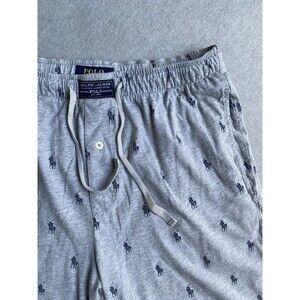 Polo Ralph Lauren Mens Pony Drawstring Regular Gray Sleep Shorts Size Medium